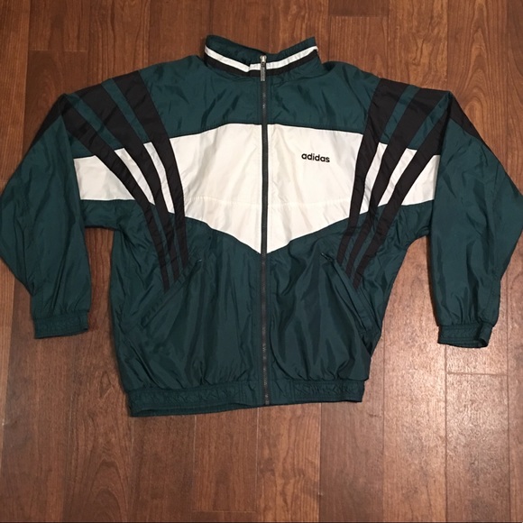 green vintage adidas jacket